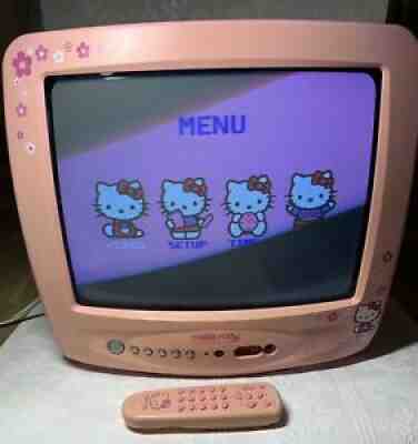 Vintage LOT Hello Kitty Boombox KT2027 and Television HKTV13 With Remote