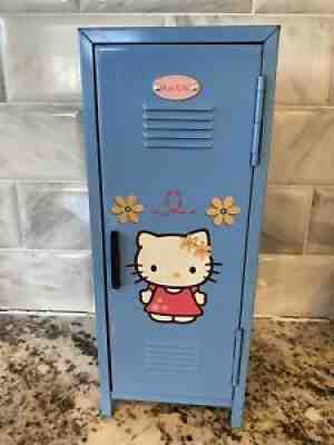 Hello Kitty Sanrio Mini Metal Locker Storage Blue 2003 Rare HTF Collectible