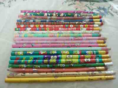 20 Vintage 70s~90s Sanrio Pencils: Hello Kitty Pochacco Keroppi Pippo Monkichi