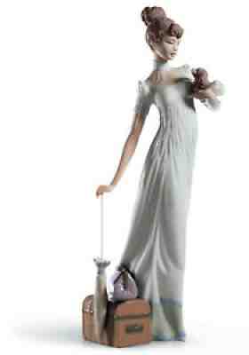 LLADRO TRAVELING COMPANION LADY #6753 BRAND NIB DOG LUGGAGE UMBRELLA SAVE$$ F/SH