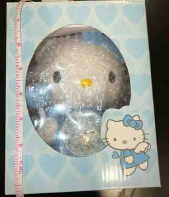 -=VINTAGE 2005 Hello Kitty Blue Heart Angel Alarm Clock About 6"=- NEW IN BOX!