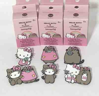 Hello Kitty x Pusheen Enamel Pin Complete Set Of 6 Sanrio Loungefly Costume