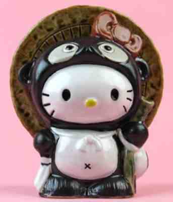 HELLO KITTY Kawaii Shigaraki Ware Pottery Good Luck Ceramic raccoon dog ornament