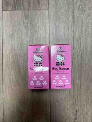 2 Bottles - Kikkoman x Hello Kitty Soy Sauce 5oz Reusable Bottle Unopened 2015