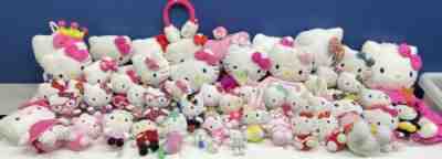Used VTG & Modern LOT 50 Sanrio Hello Kitty Plush Stuffed Toys Dolls Assorted