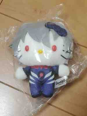 Evangelion Ã? Hello Kitty Plush Mascot KAWORU REI ASUKA Complete SET key chain