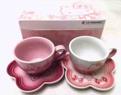 Le Creuset Sanrio Hello Kitty collaboration Mug and Saucer 2 Sets Color Pink