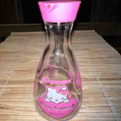 -=Kikkoman Limited Edition 2015 Hello Kitty Glass Reusable Soy Sauce Container=-