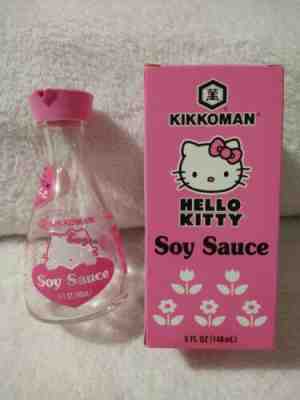 Kikkoman Hello Kitty Soy Sauce Bottle 5 oz Empty With Box 2018 Limited Edition
