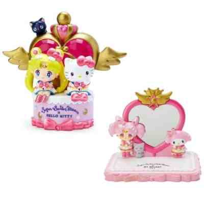 Sailor Moon Hello Kitty Sanrio Room Light & Mirror Set of 2 Limited 30th