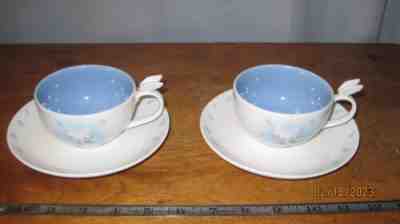 2000 Vintage Sanrio Hello Kitty Blue Angel (1) tea cup & saucer