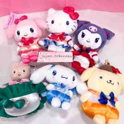 Sanrio Hello Kitty Ã? Sailor Moon Eternal Plush doll Mascot Keychain Set Of 6