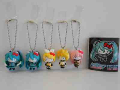 Hatsune Miku x Hello Kitty Ball Chain Mascot Japan RARE All Types Complete New