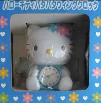 Sanrio VTG Hello Kitty Blue Angel clock 2004â??s Difficult To Obtain