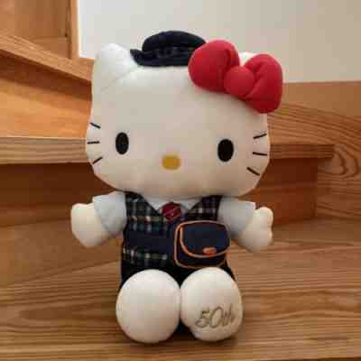 Hello Kitty Limited Stuffed Toy Yakult 50th anniversary RARE Uniform Plush