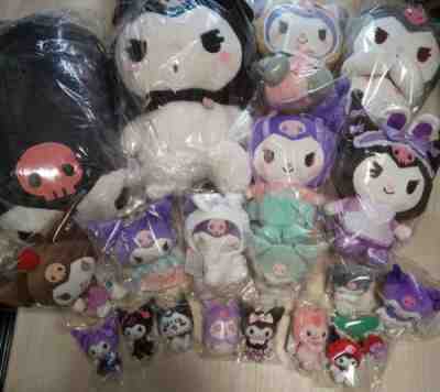 Sanrio Goods Plush Mascot Kuromi BIG Set Lot of Bulk [V0020