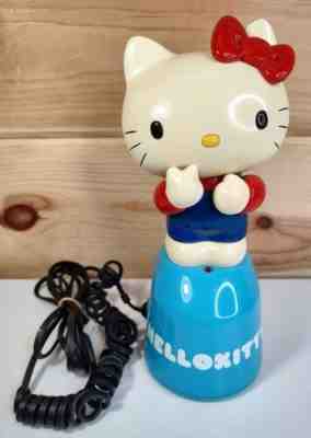 Rare Vintage Sanrio Hello Kitty Push Button Telephone Blue Made in Japan