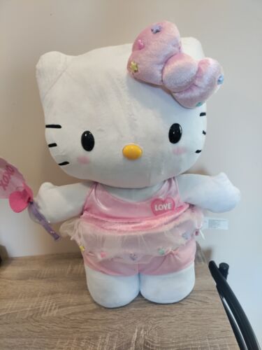 RARE...Hello Kitty Sanrio Valentines Day Ballerina Greeter 20” With Bow & Flower