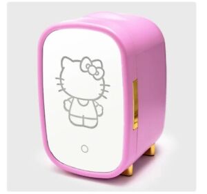 Hello Kitty Pink Beauty Mini Fridge 7L With Light Up Diammable Mirror AC (NIB)
