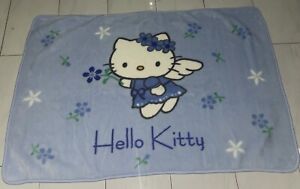 Vintage Sanrio 1999 NWB Hello Kitty Angel Wings Plush Blanket 39 1/2” X 55 1/4”