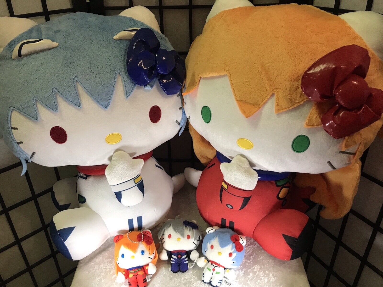 EVANGELION x Hello Kitty Deluxe Plush Gift Set - 2• 17” Plush /3• 4” Plush - NEW