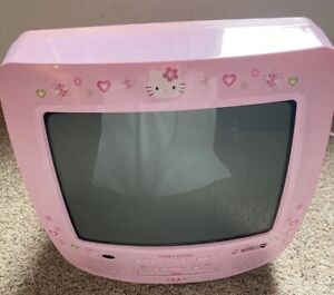 Rare Vintage Pink Hello Kitty Tv And Dvd Combo No Remote Read