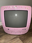 *~Hello Kitty TV CRT 13” Color Television W/Remote Retro Gaming Tested WORKS!!~*