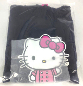 Hello Kitty Cafe Truck 2023 Black Hoodie Sweatshirt Pink Lined Sz XL Unisex Men