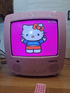 Rare Vintage Pink Hello Kitty Tv And Dvd Combo With Remote