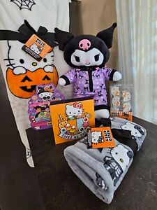 New Hello Kitty VIRAL Halloween Blanket, Hand towels & more Sold out NWT Kuromi