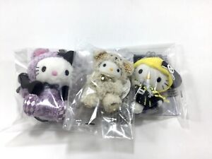 RESERVED Sanrio Hello Kitty x h.naoto, 2002 Gold & 2009 Purple Bear Mascot Plush