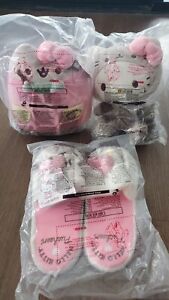 Hello Kitty x Pusheen Plushies & Slippers Bundle