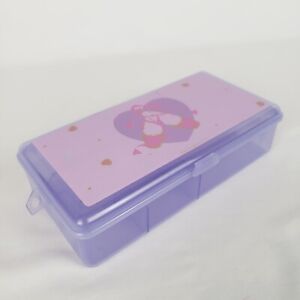 Sanrio Ballet Slippers Pencil Box Plastic Purple Vintage 1990 No Lock & Key