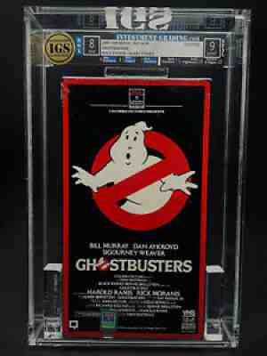 VHS Ghostbusters IGS 8.0-9.0 MINT 1985 Release RCA Holgram Seal Slipcover WOW!