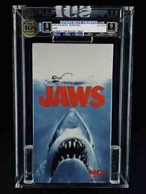 VHS Jaws IGS 8.0-9.0 MINT 1983 MCA Roy Scheider / Steven Spielberg Horror Cult