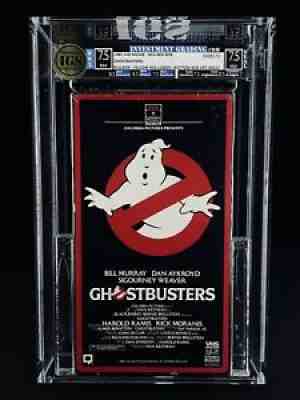 VHS Ghostbusters IGS 7.5-7.5 NM 1985 RCA - FULL BOX / FLAT GHOST - Yellow Marks