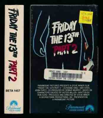 Paramount Betamax NOT VHS Friday the 13th Part 2 1981 Horror Slasher Gatefold Ed