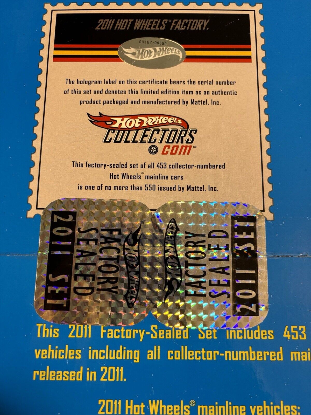 Hot Wheels RLC Exclusive 2011 Mainline Factory Sealed Set/ ULTRA RARE/ 1 in 550