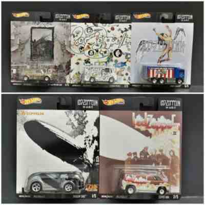 Hot Wheels Pop Culture LED-ZEPPELIN Full Set Of 5 Cars.