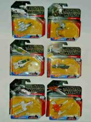 Lot 6 Hot Wheels Star Wars Razor Crest Poe’s X-Wing A Y-Wing Raider Treadspeeder