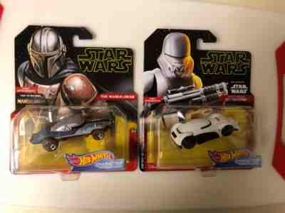Hot Wheels Star Wars Character Cars First Appearance Mandalorian + Jet Trooper