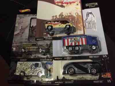 2019 HOTWHEELS LED ZEPPELIN POP CULTURE  COMPLETE SET OF 5 - BRAND NEW