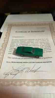 Hot Wheels Redline Green Custom Charger Resin Prototype Larry Woods Collection