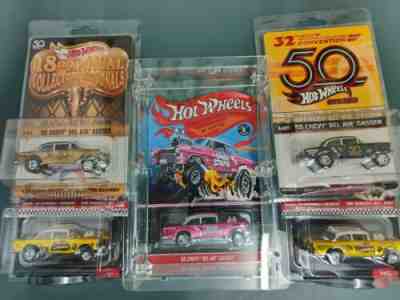 Hot Wheels RLC 55 Chevy Bel Air Gasser Candy Striper Very Low Numbers