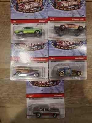 Hot Wheels Larry's Holiday Garage 2009 Camaro, Bone Shaker Set of 5 Not Complete