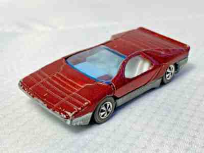 Rare! Hot Wheels Redline Vtg 1969 Carabo CIPSA Red White Interior Mattel Car