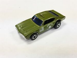 1970s HOT WHEELS BLACKWALL STATE POLICE OLDS 442 ARMY STAFF CAR NEAR MINT