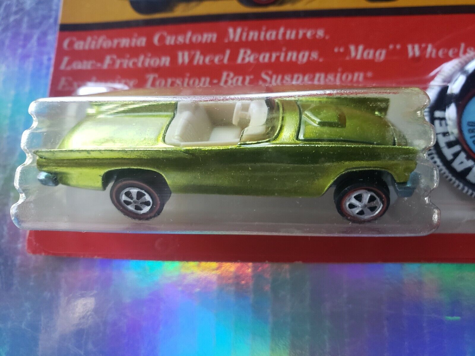 1969 REDLINE CLASSIC '57 BIRD~HOT WHEELS BLISTER BP ORIG RARE VHTF  COLLECTIBLE