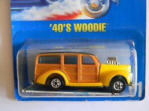 ULTRA RARE~ '40'S WOODIE~-BLUE CARD-#51-HOT WHEELS ORIGINAL VHTF COLLECTORS