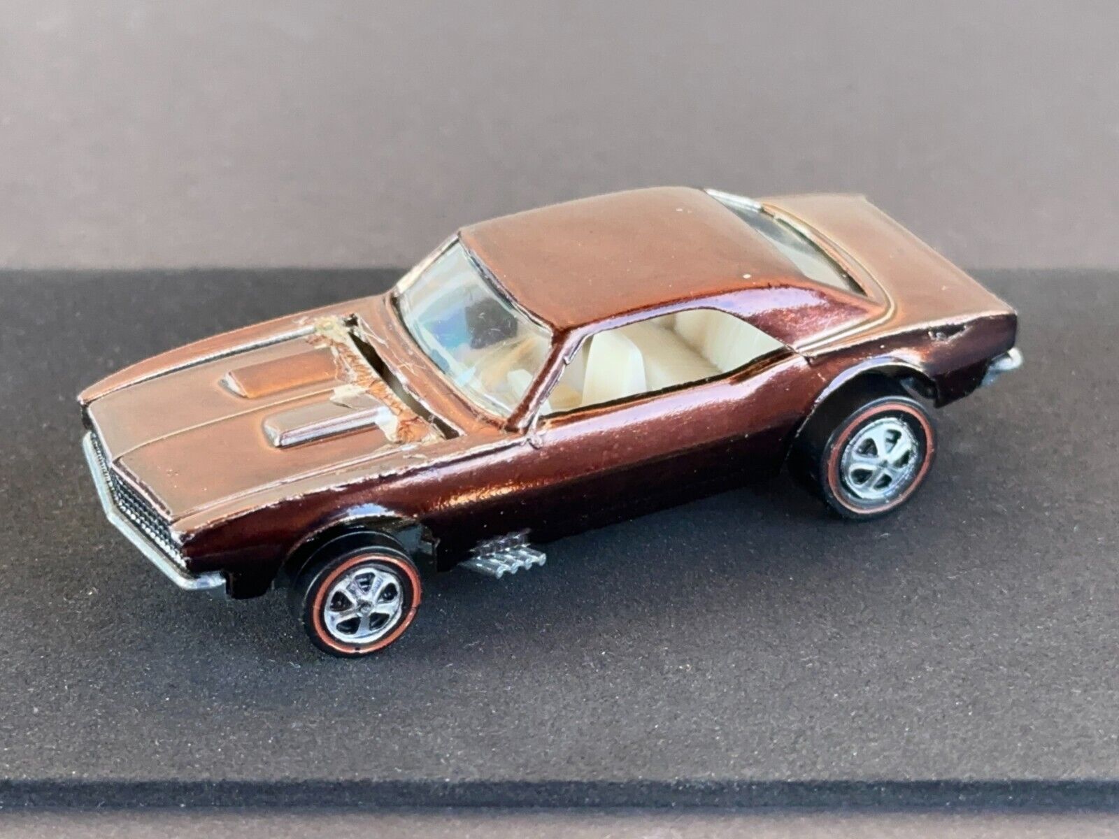 Vintage Hot Wheels Redline 1968 GRAIL BROWN Custom Camaro US - STORE DISPLAY NM+
